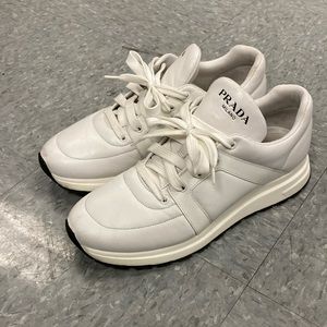Prada lamb skin leather sneakers. Size 11 US/ 44 EU